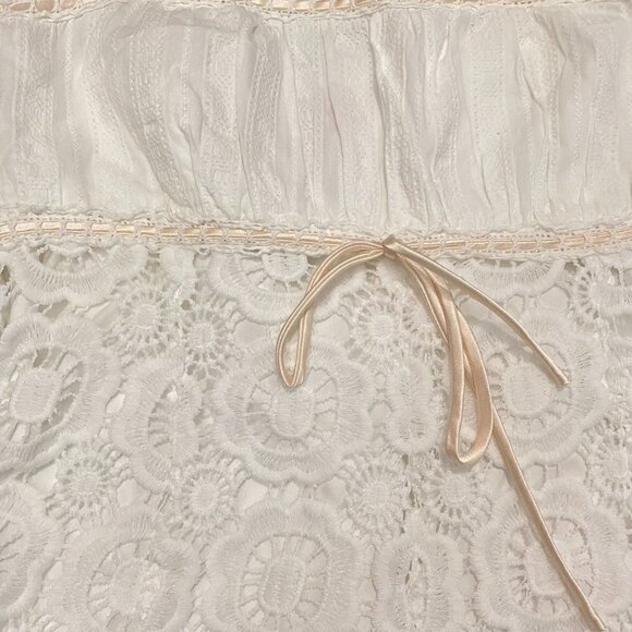 Betsey Johnson Novelty Cotton and Venise Lace Tulip Mini Dress Sz 10 - Picture 10 of 13